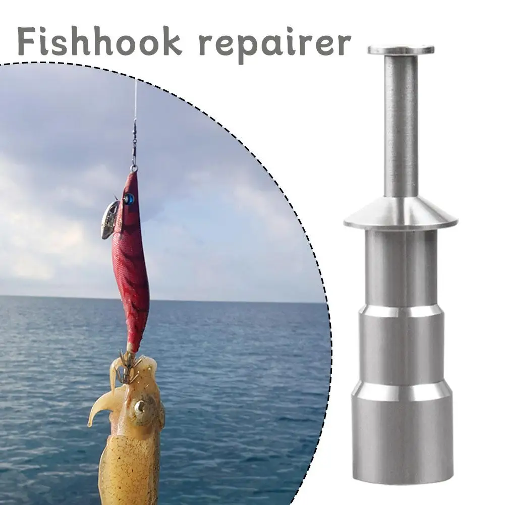 1PC Edelstahl Tintenfisch Haken Corrector Tragbare Reparatur Werkzeug Für Verformt Angelhaken Angeln Getriebe Salzwasser Tackle Wartung – Detail 4