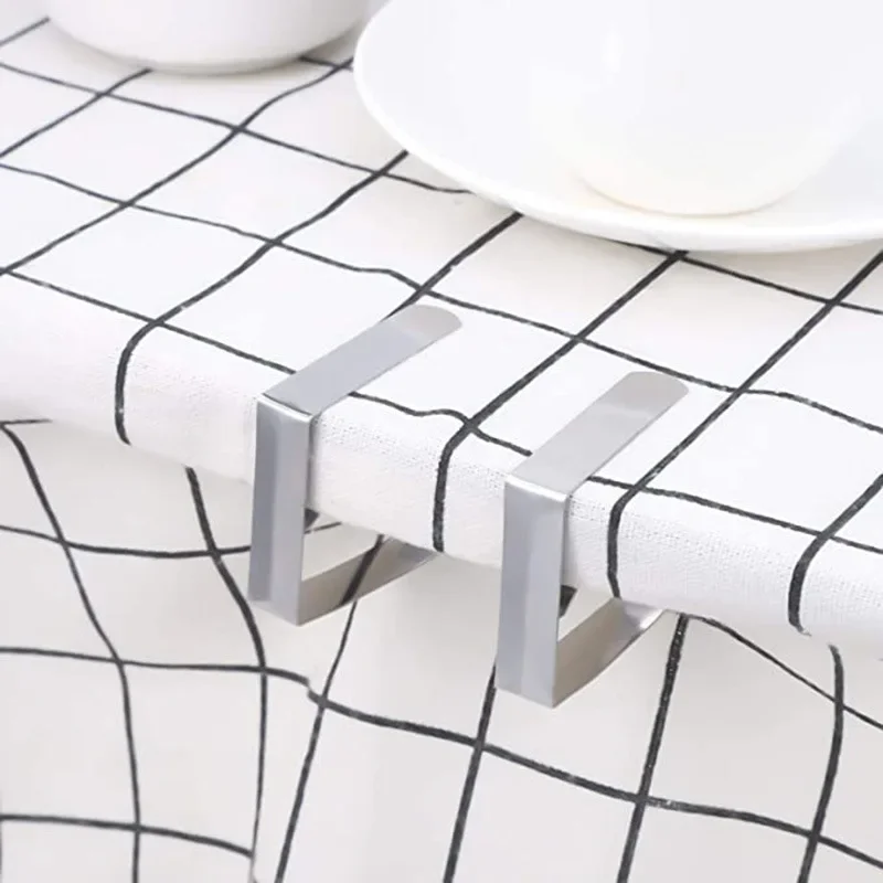 8pcs Stainless Steel Tablecloth Tables Cover Clip Holder Cloth Clamps Picnic Wedding Party Promenade Home Garden Supplies Table Cloth Clips