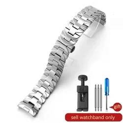 Enhanced Silver Black Anti - Rust Stainless Steel Watch Strap for Outdoor Business Wear (Steel)