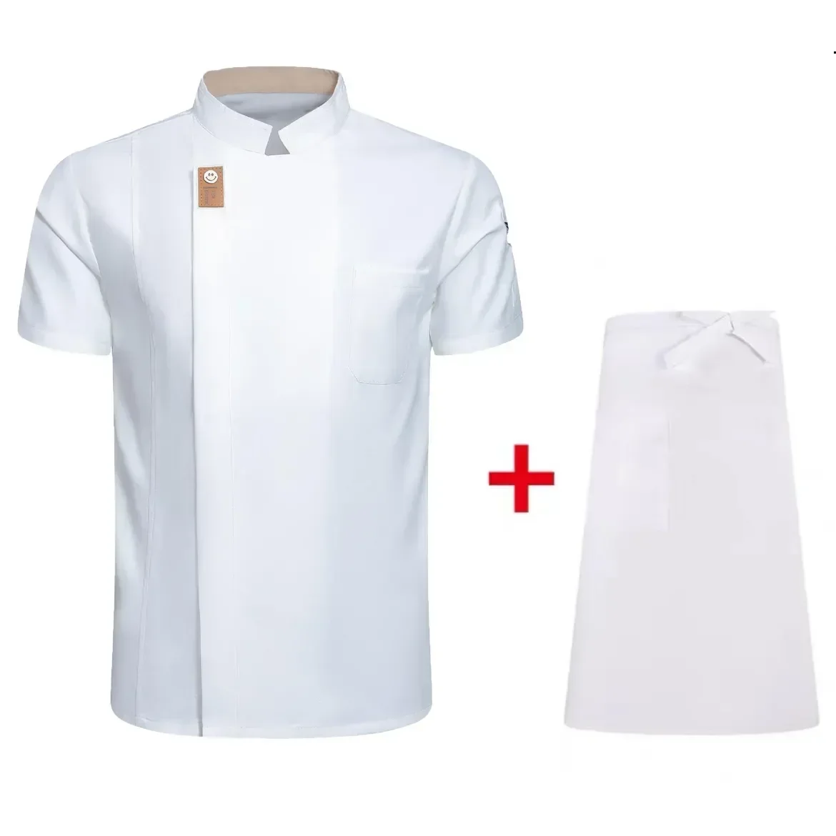 

Jacket Work Waitress Restaurant Uniforms Workwear Apron Clothes Men Women Uniform Youth Kitchen Hotel Chef Breathable