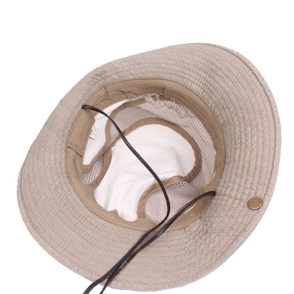Foldable Cotton Sun Protection Hat Adjustable Breathable Wide Brim Fishing Cap Bucket Hat Jungle Outdoor Camping Accessories sun hat fisherman hat sun protection hat