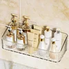 Cosmetics Storage Wall Rack Organizer for Bathroom - No Hole Plastic Corner Shelf Bathroom shelf Acrylic shelves Shower rack 2