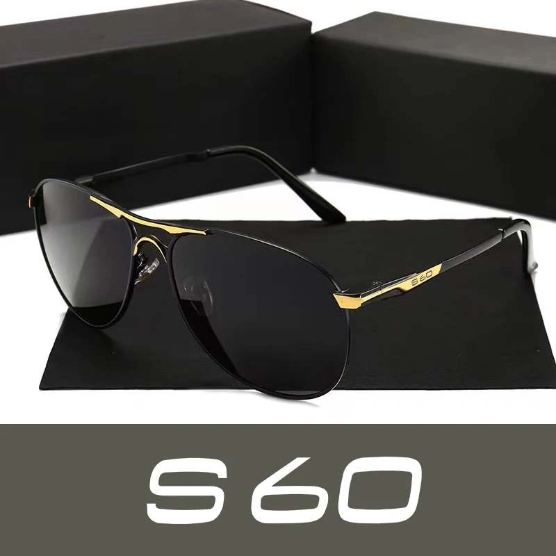Classic Men's Polarized Sunglasses Metal Driving Male Light Sun Glasses for Volvo S60 Accessories