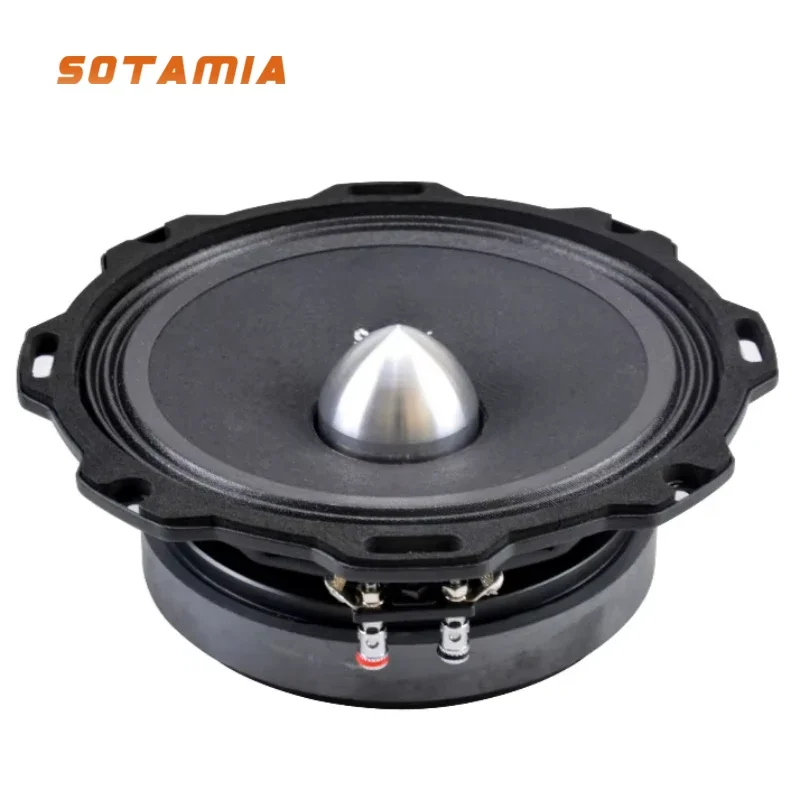 SOTAMIA 1Pcs 6.5 Inch Midrange Speaker 4 Ohm 300W Altavoz Aluminium Bullet Cloth Edge Speaker Home Theater HIFI Loudspeaker