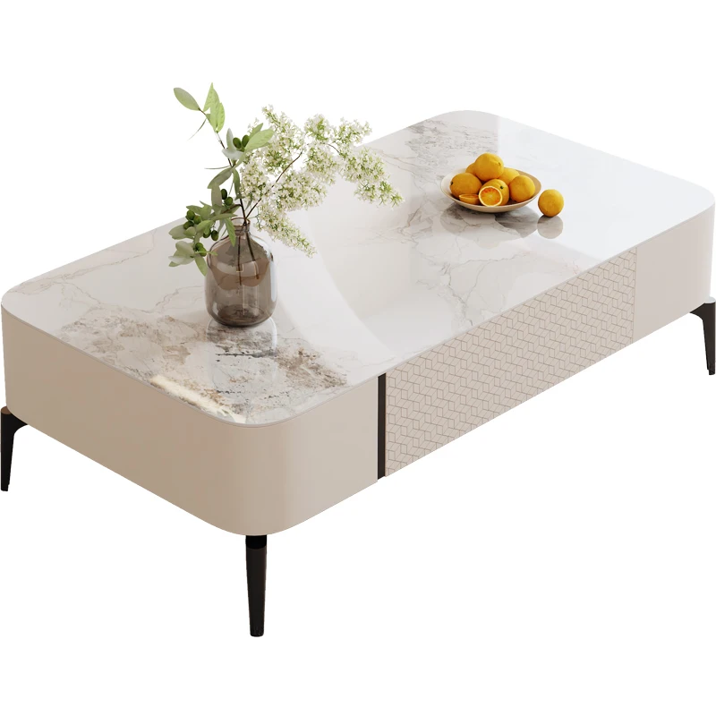 

Light luxury rock slab modern minimalist coffee table, small and medium-sized unit, living room, household coffee table table