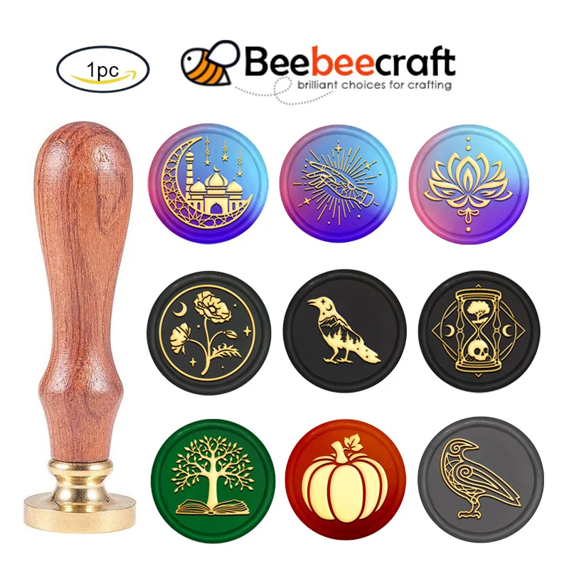 

1 шт., восковая печать для мечети ид. Луна, 25 мм