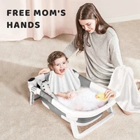 Foldable Baby Bathtub with Cushion and Thermometer