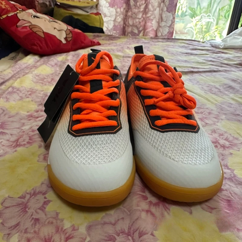 Professional Table Tennis Shoe For Unisex Orange Blue Indoor Court Shoes Men Women Athletic Shoe Hard-Wearing Badminton Sneakers