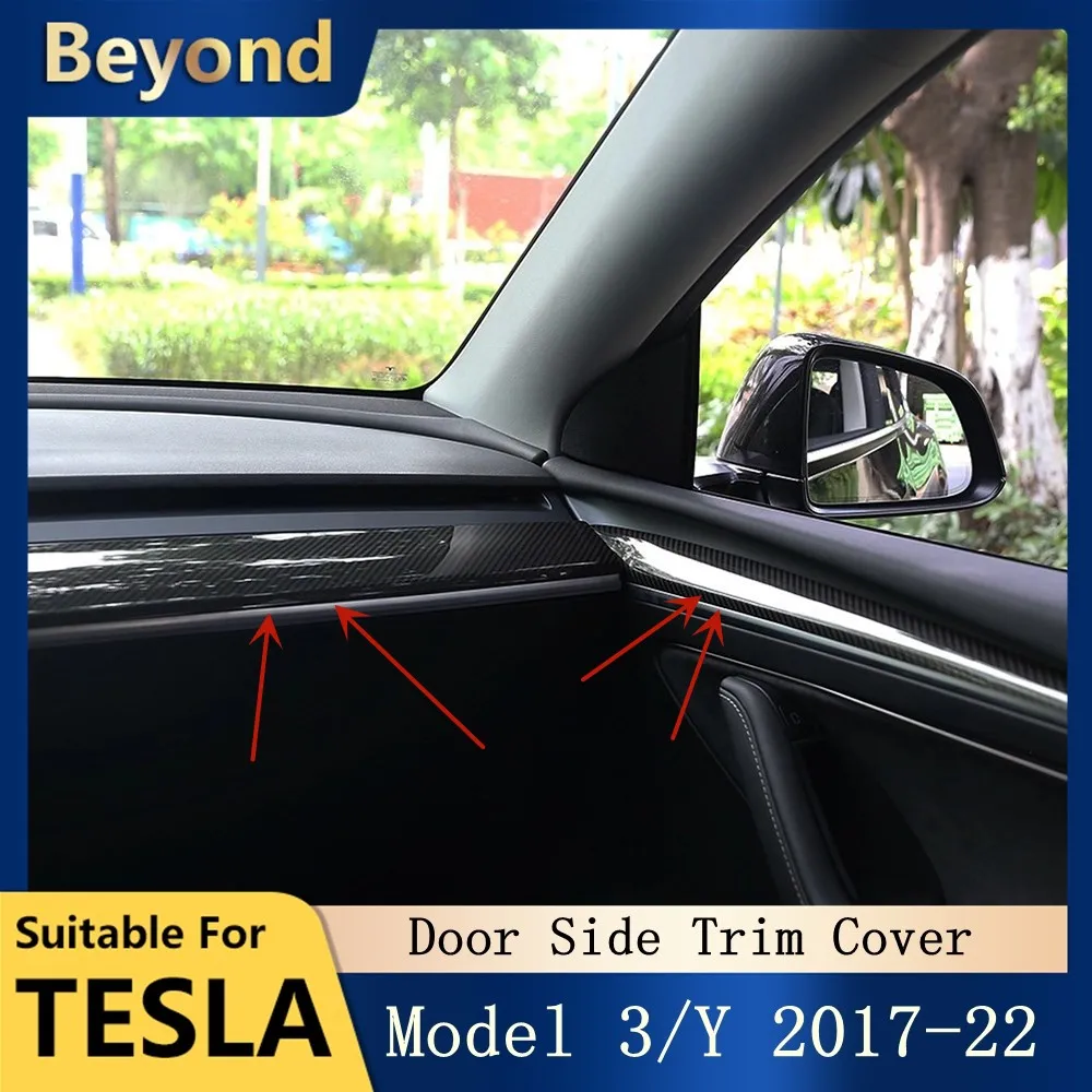 Door Side Trim Cover For Tesla Model 3 Model Y 2021 2022 Auto