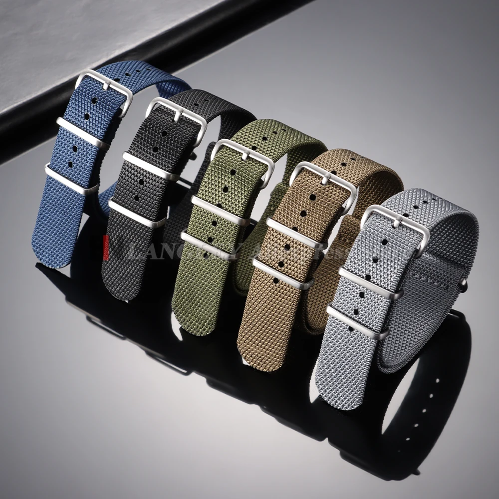 Premium Woven Nylon Men's Sport Watch Strap - High-Quality Fabric Band