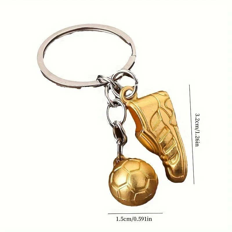 Football match shoes keychain chain pendant Sports pendant souvenir Golden Boot keychain 5