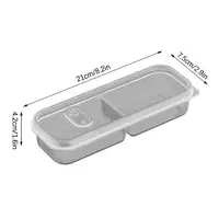 Boîte de rangement pour réfrigérateur, bac à légumes pour repas emballés, plastique de qualité alimentaire scellé, viande alimentaire, stockage réfrigéré à 2/3 compartiments 6