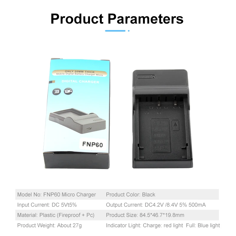 10ピース/ロットFNP-60 np60 NP-60カメラバッテリーusb充電器