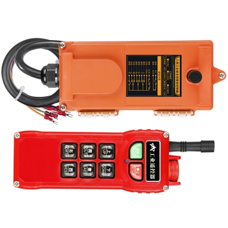 

Промышленный беспроводной комплект управления AC380V, 8-канальный регулятор скорости для подъемника, включая 1 передатчик и 1