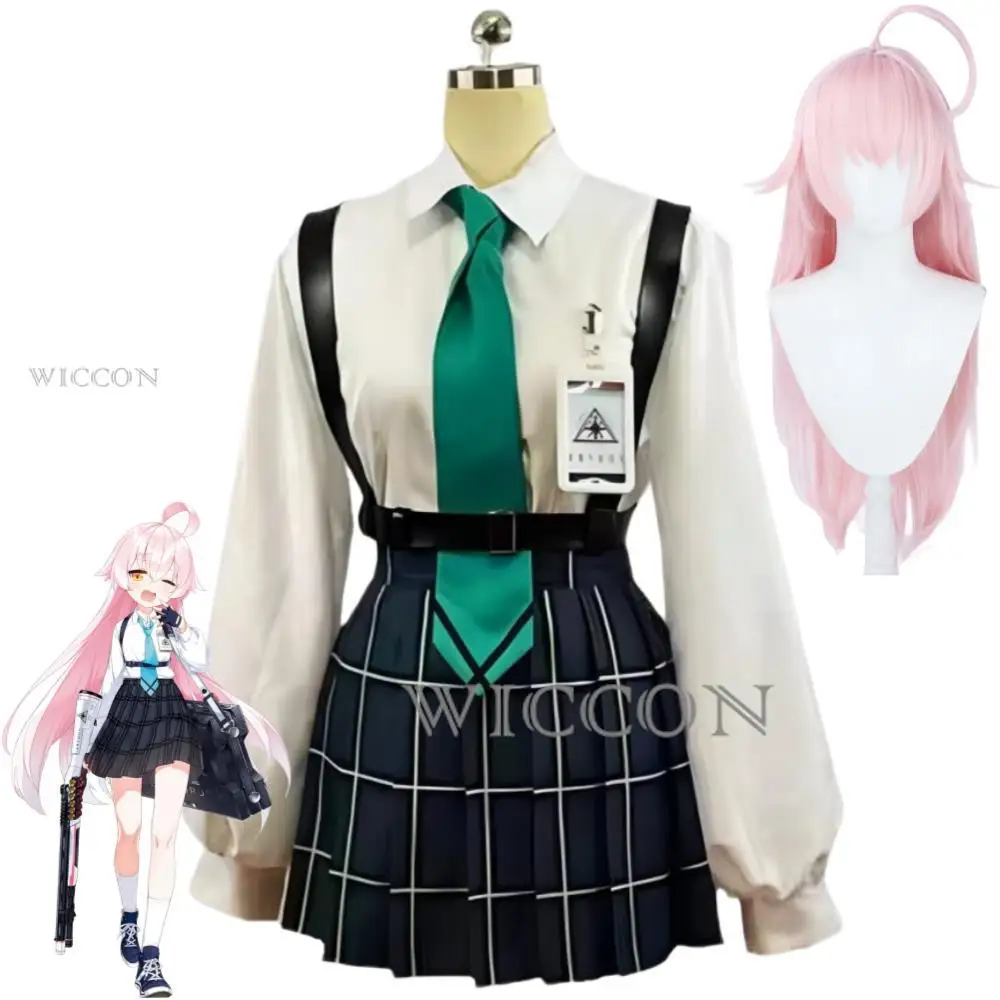 

Game Blue Archive Takanashi Hoshino Cosplay Costume Wig Anime Project Mx Abydos High School Uniform Halloween Role Play Suit