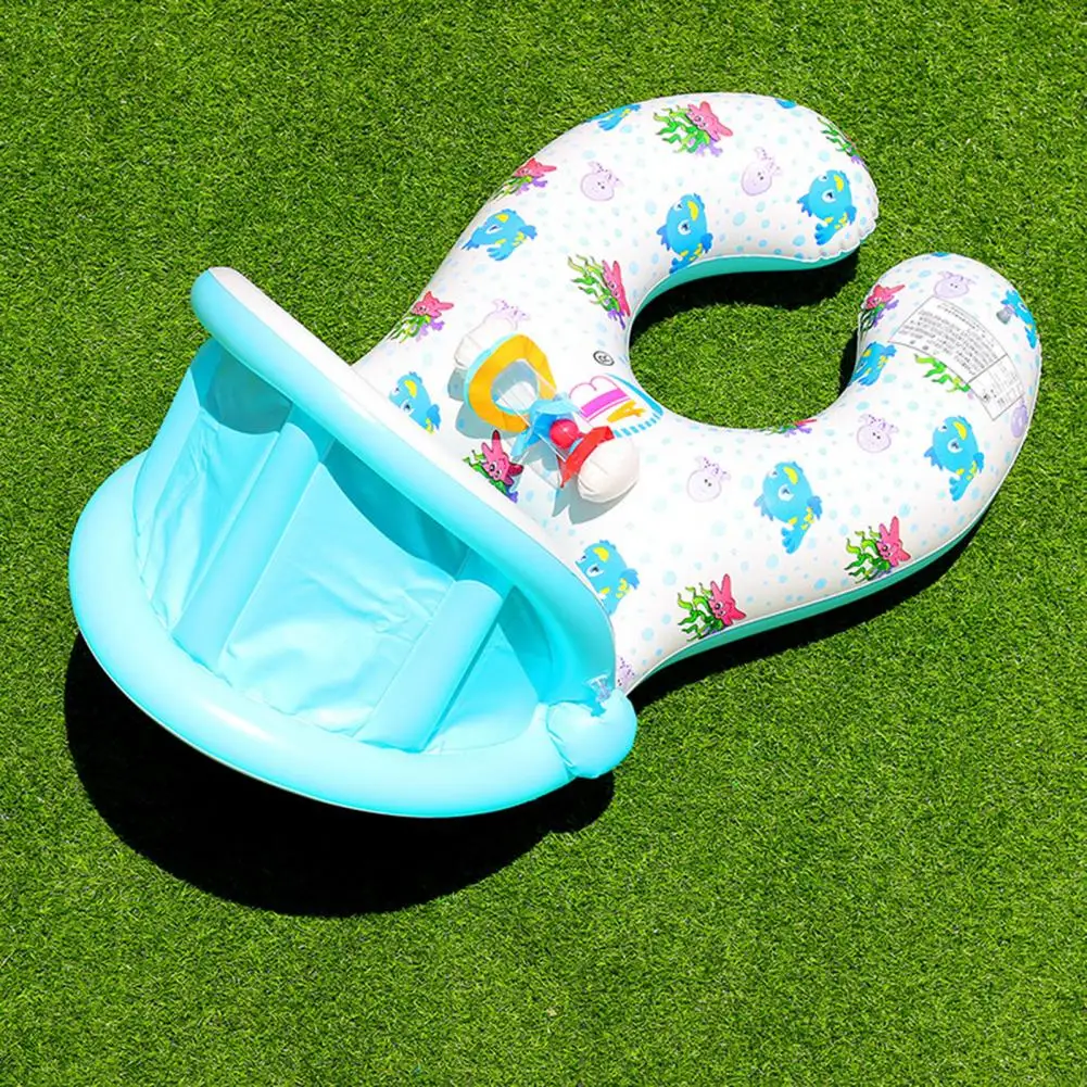 Interesting Inflatable Baby Float  Safe PVC Baby Swimming Float  Mom Infant Double Person Inflatable Baby Float
