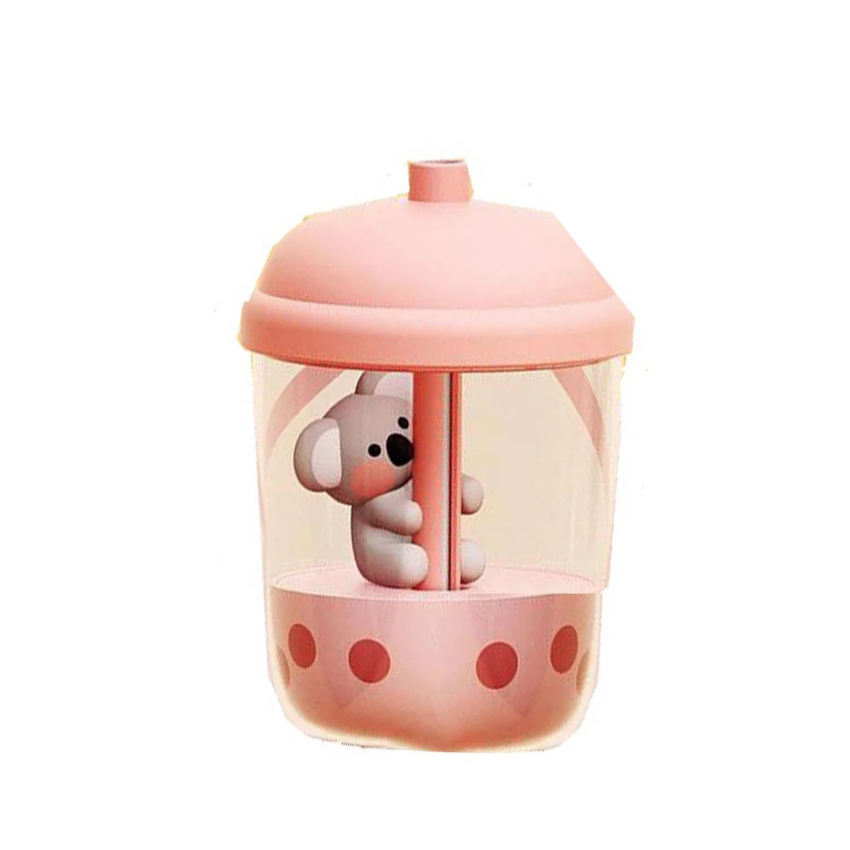 

1 Pcs New Cute Koala Milk Tea Cup Humidifier High Fog Household Small Portable Desktop USB Mini Perfume,Pink