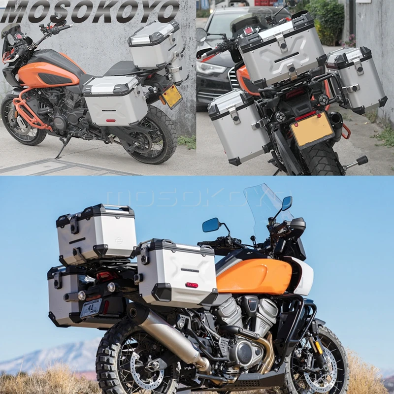 Aluminum Motorcycle Tail Box Top Rear Luggage Tool Large Capacity Side Luggage Case for Harley Pan America 1250 RA1250 S RA1250S