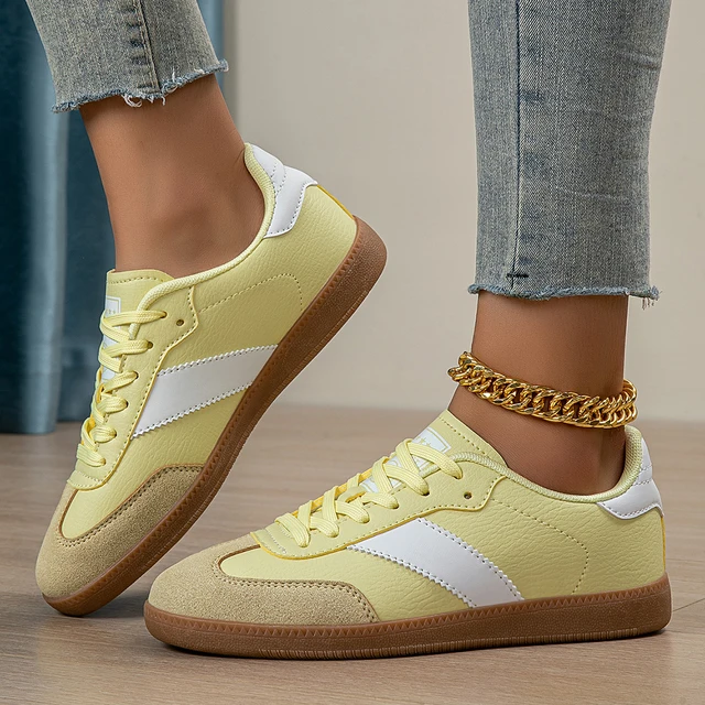 Women's Fashion Shoes, Women's Casual Sports Shoes, Girls' Non-Slip Lace-Up Low-Top Casual Sports Shoes, Wear-Resistant Women's Shoes, Lightweight Round Toe