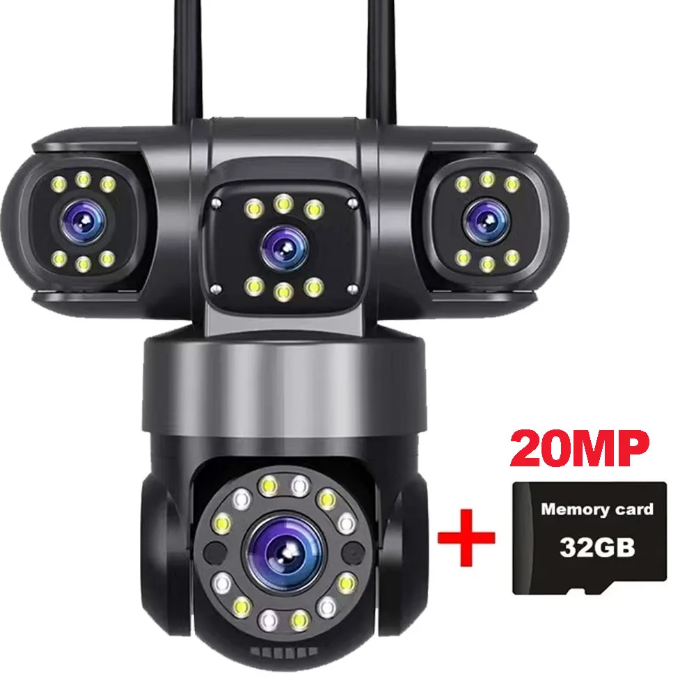 كاميرا 10K 20MP WIFI IP خارجية 4 عدسات 4 شاشات 16X...