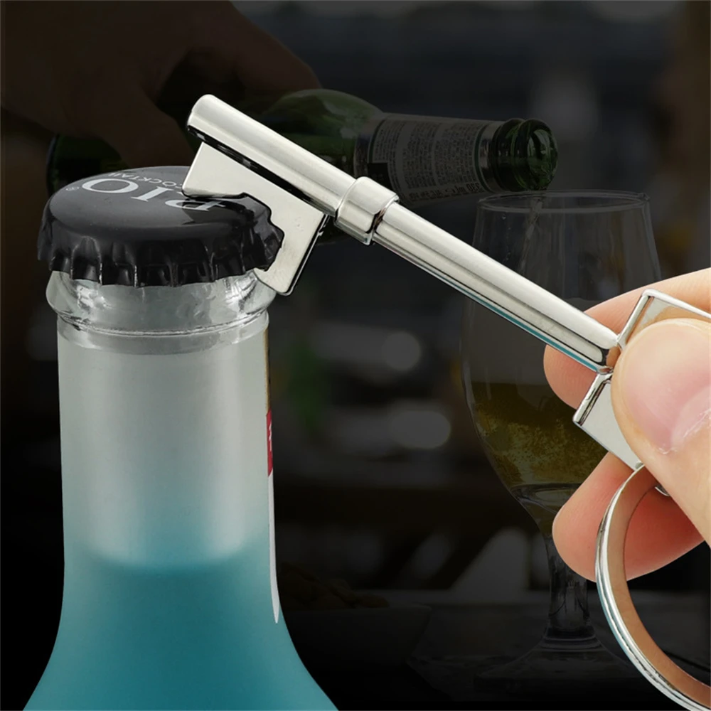 50pcs Keychain Beer Bottle Opener With Key Ring