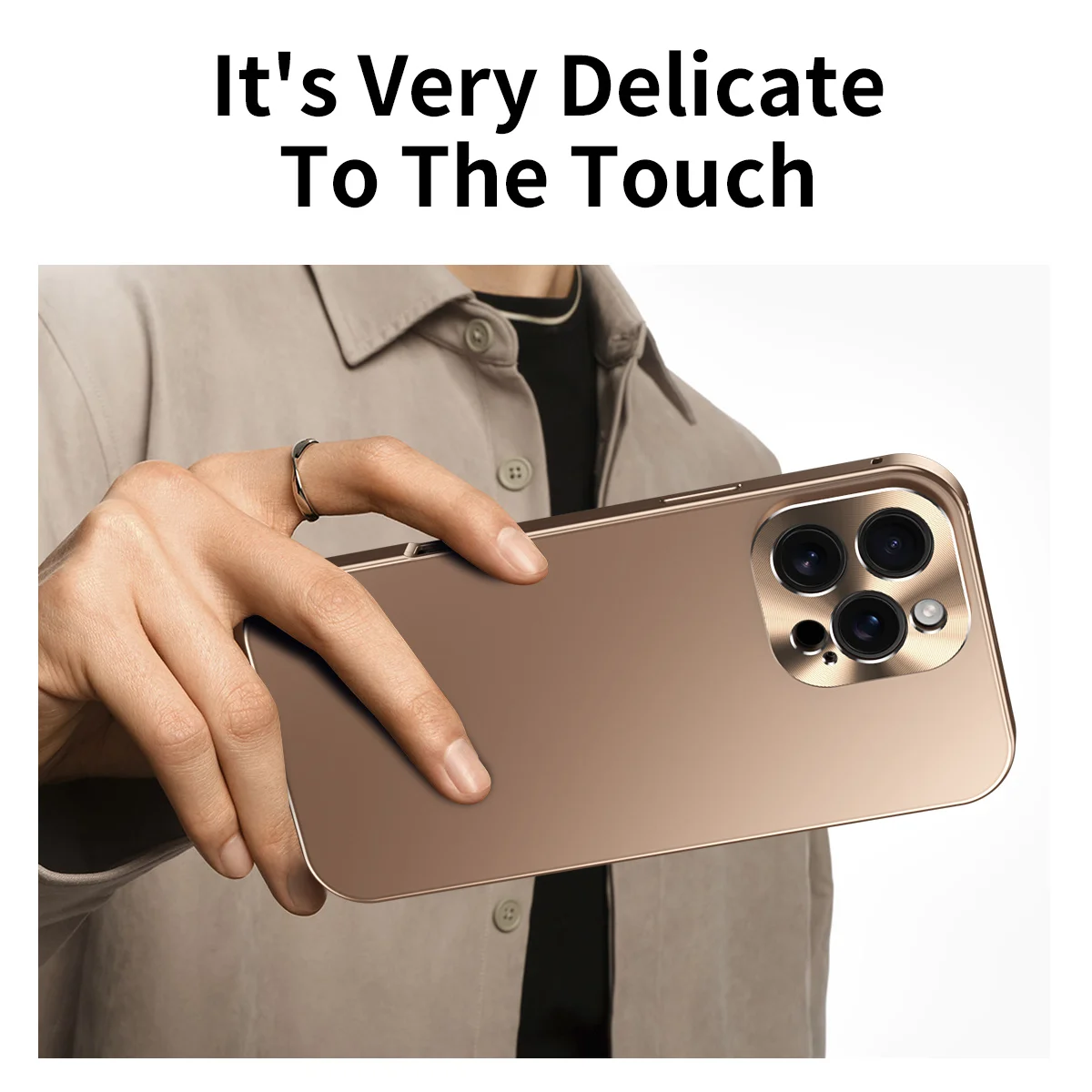 Sleek Aluminum Metal Frame Shockproof Phone Case with CD Pattern and Matte Back Panel