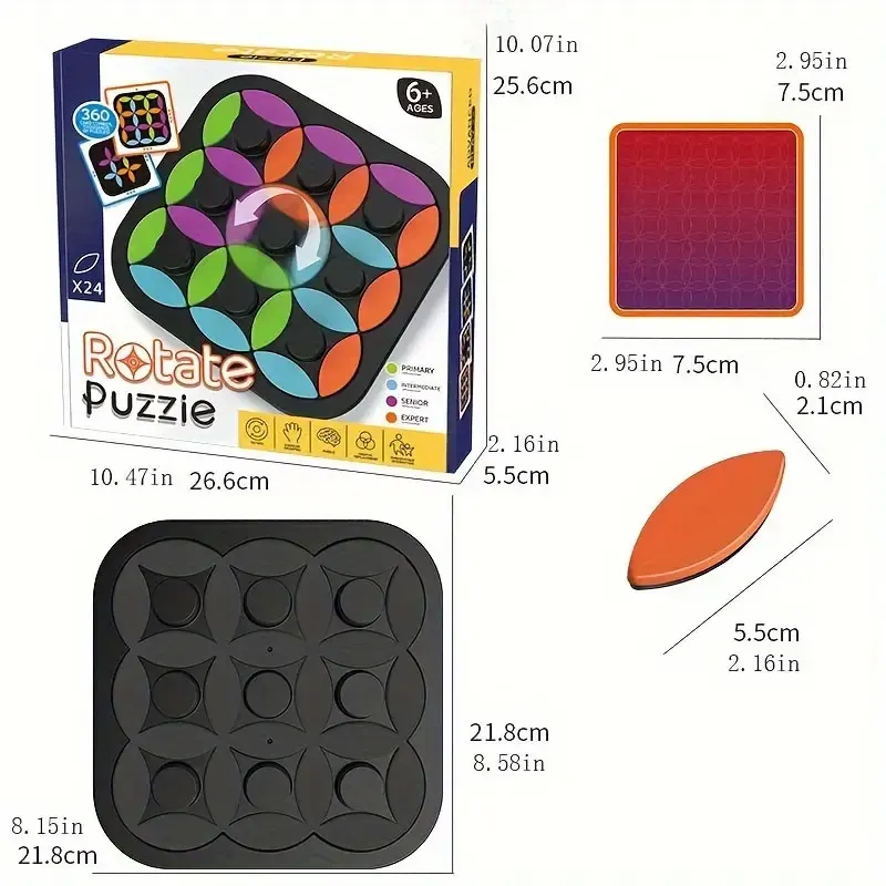 【Exclusive Discount】 Leaves Rotating Puzzle - Early Learning Interactive Game for Youngsters Table Top Puzzle Board Game Set.