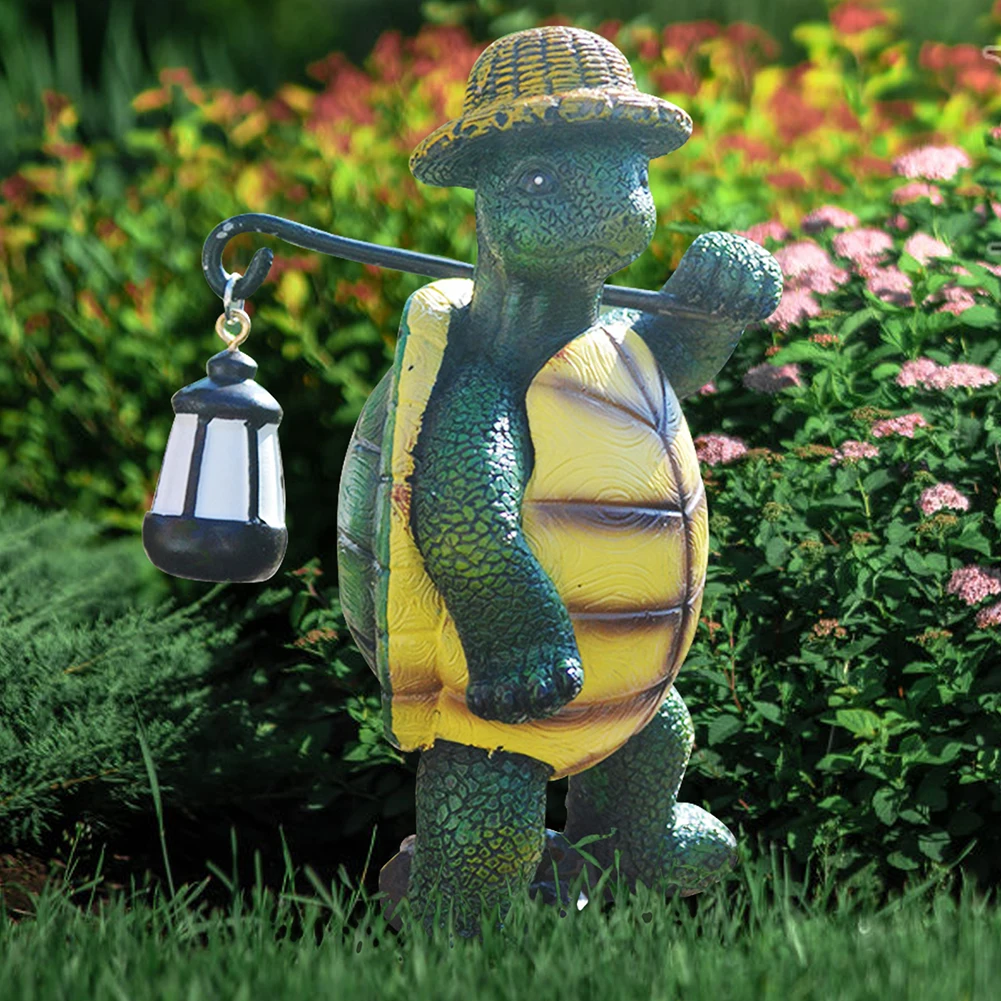 RAN Garden Turtles Statue - Resin Baby Turtles Holding Welcome
