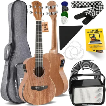 Acoustic Electric Ukulele and Amplifier Kit 23 1