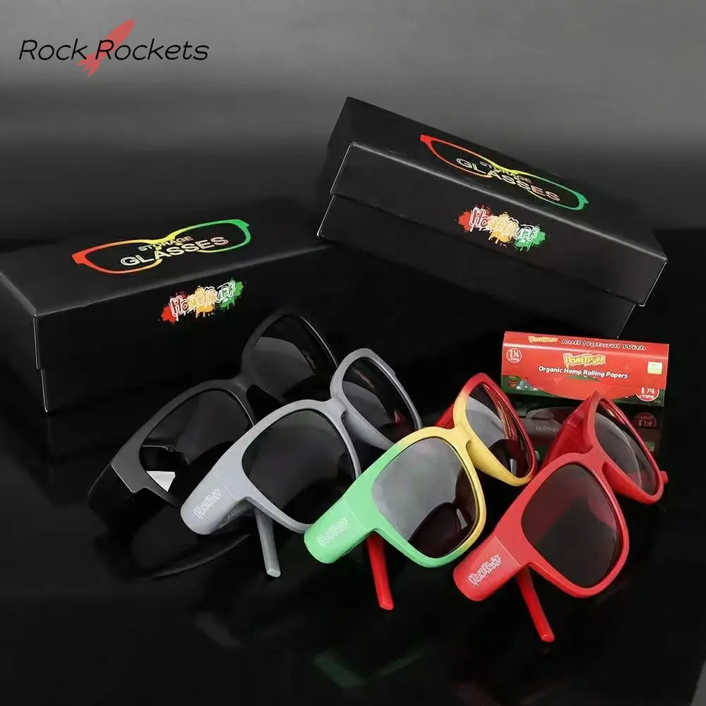 R&R New Design Glasses Holder Horn Tube Removable Sunglasses Hidden Tapered Roll Paper Storage Smoking Accessories Gadgets Men 3