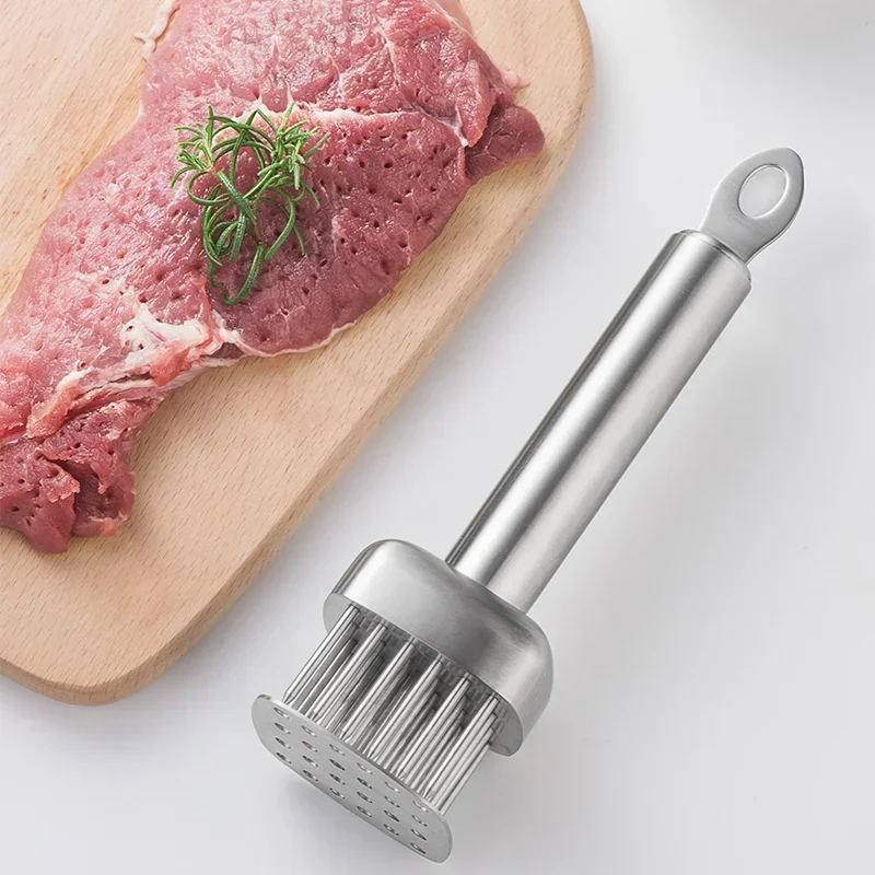 Meat Tenderizer Meat Hammer Kitchen Tender Meat Needle 304 Stainless Steel Cooking Meat Tenderizer Tool Profession Loose Needle Pork Chop Steak Hammer
