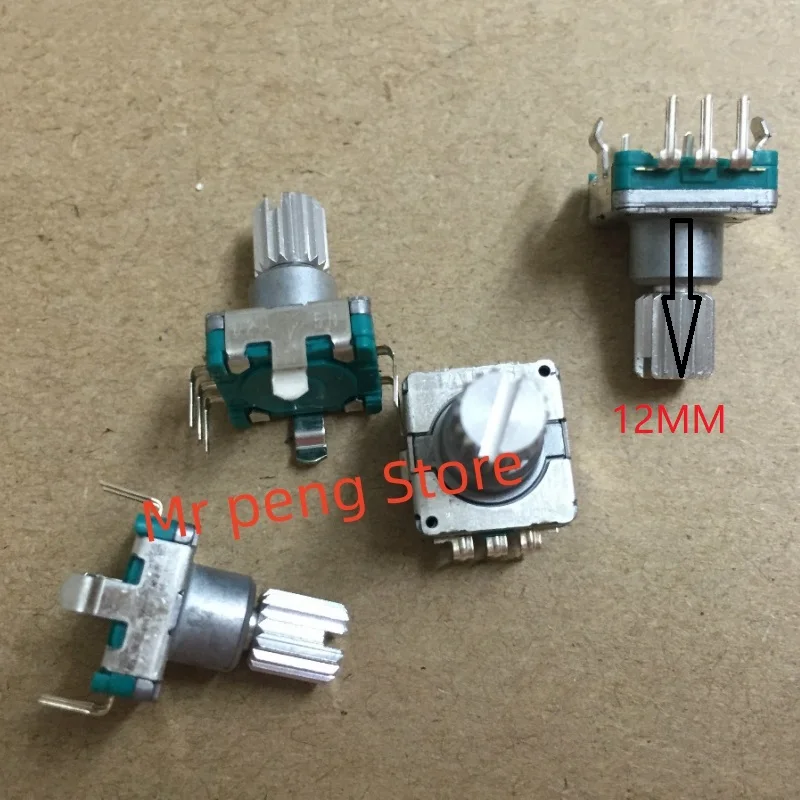 

2pcs for ALPS Metal shaft EC11 Series encoder 30 positioning number 15 pulse points 12MM flower shaft