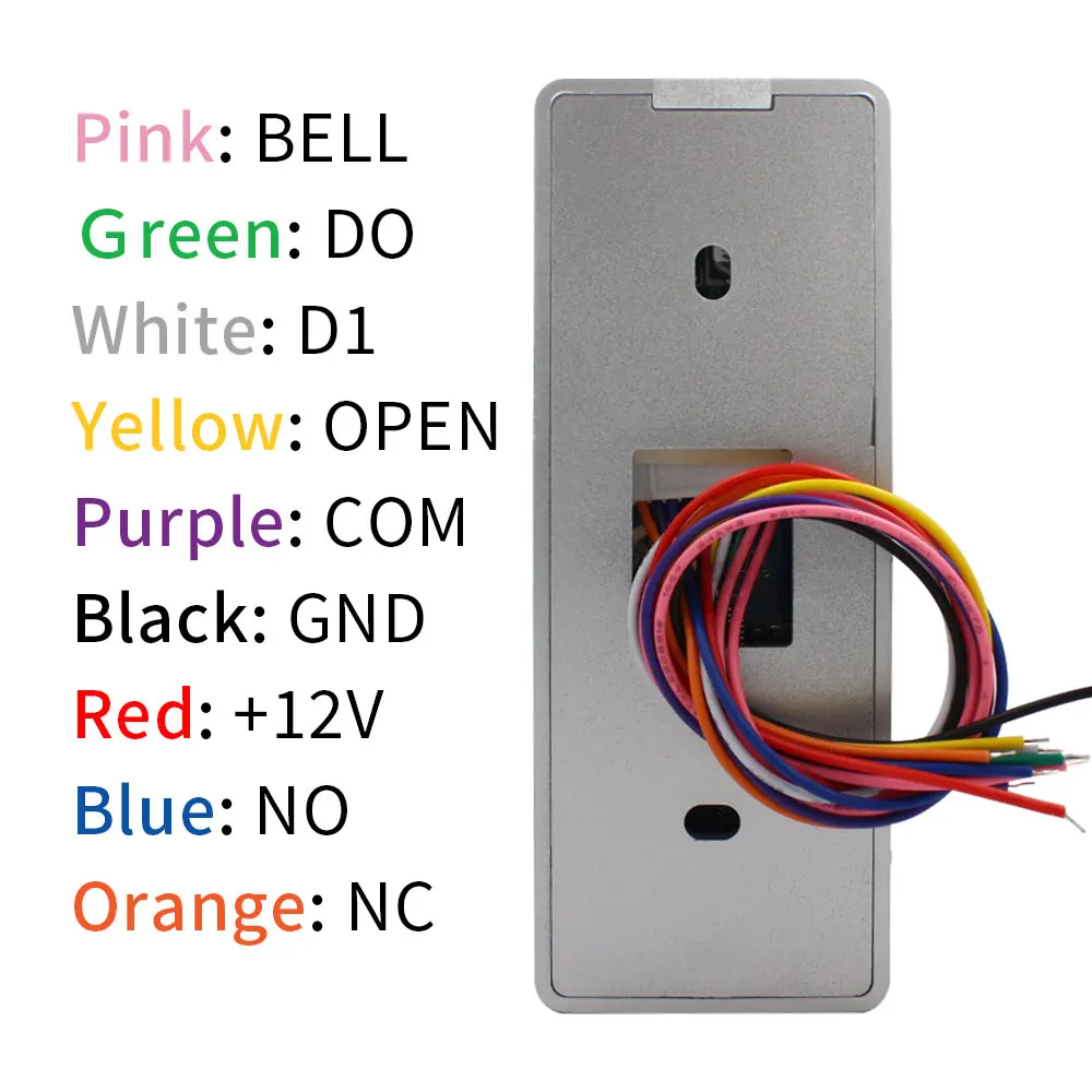 Teclado de Controle de Acesso Tuya App WiFi, Keyfob RFID, Kit de Controle Impermeável, Wiegand 26, 2000 Usuário, 125kHz, 13,6 MHz, IP67