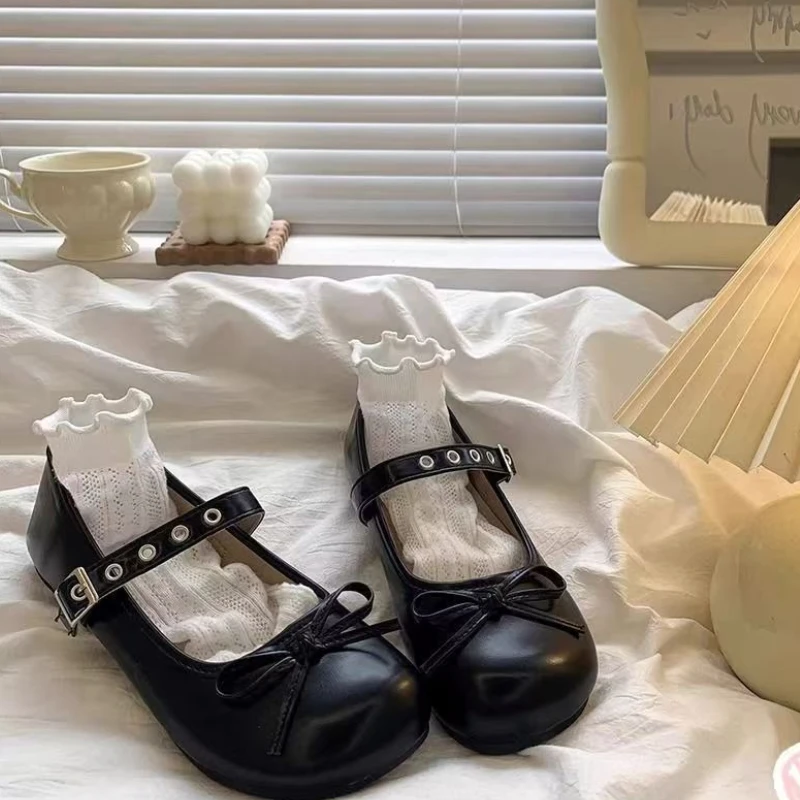 Girls Leather Shoes Autumn Korean Style Soft Anti Slip