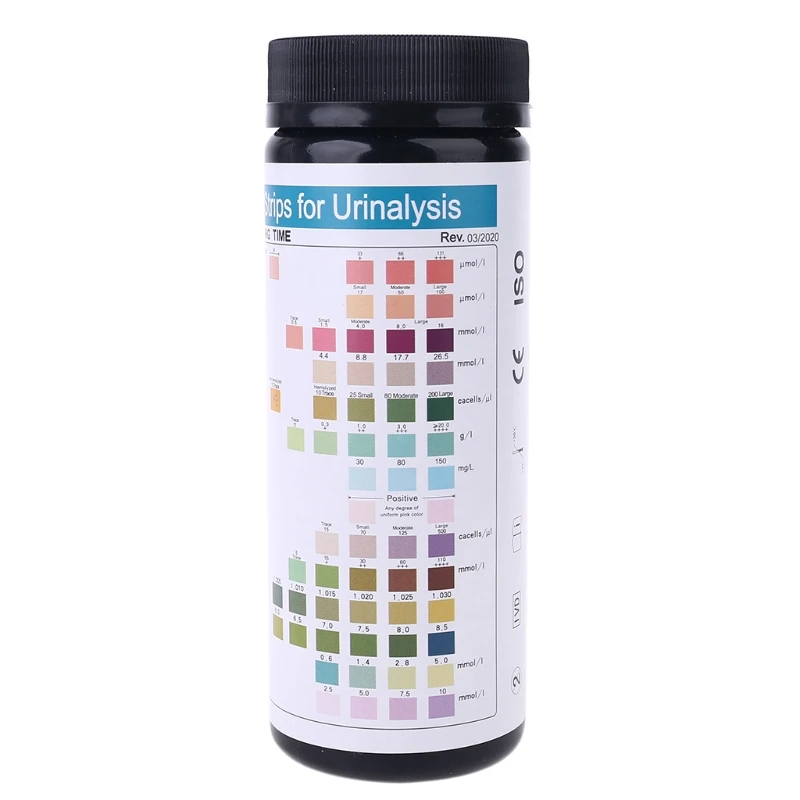 URS-14 100strips Urinalysis Reagent Test Paper Urine Test Strips Leukocytes Nitrite Urobilinogen Protein pH Ketone