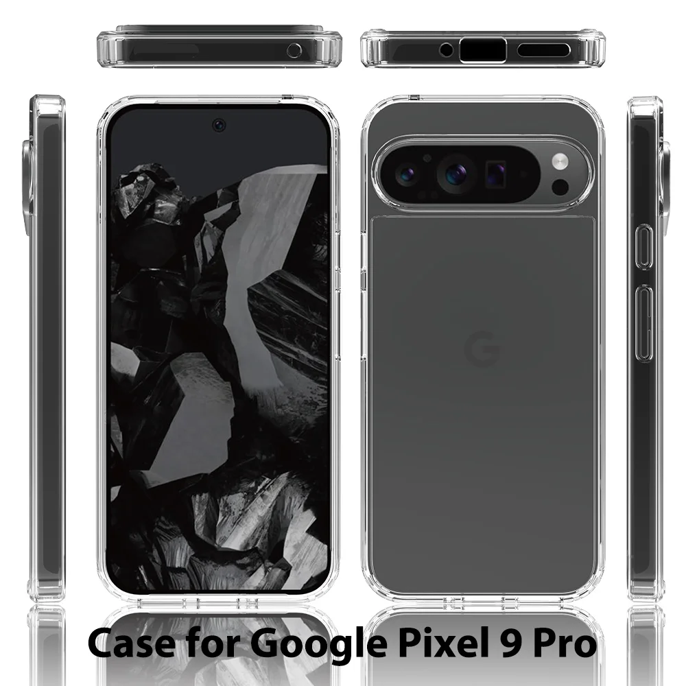 Premium Shockproof Crystal Clear Phone Case - Heavy Duty TPU/PC Protective Shell