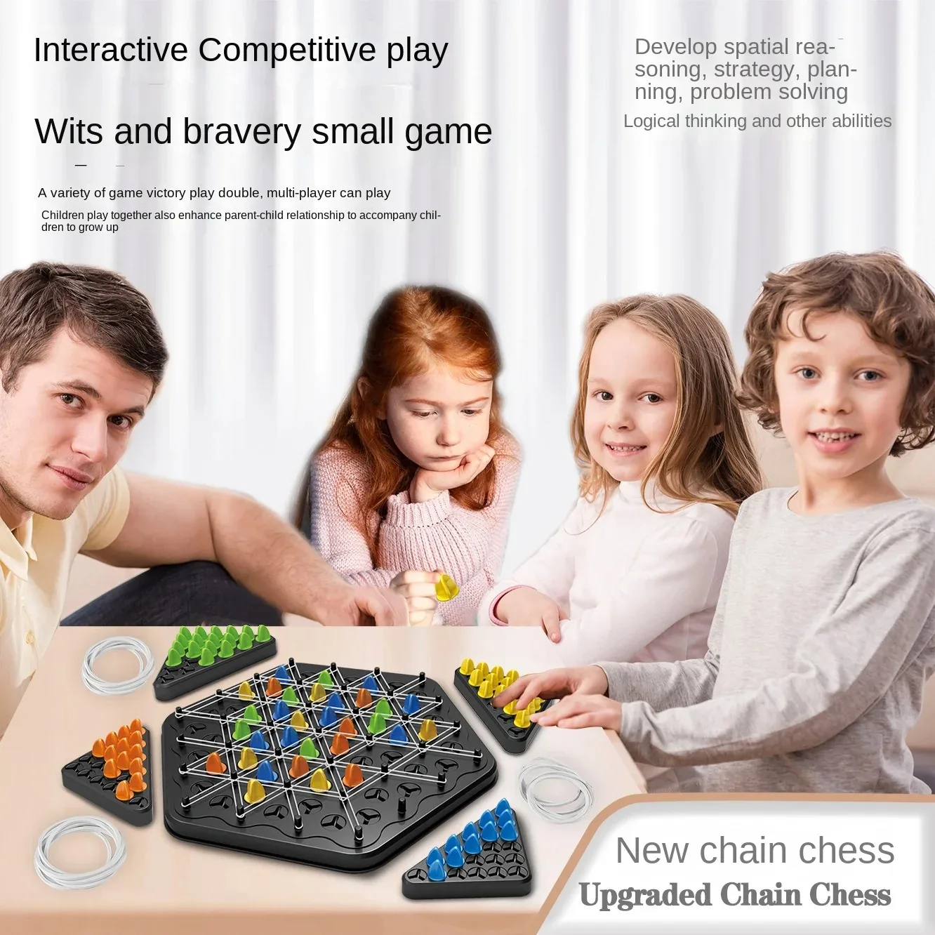 New Chain Triangle Chess Splendor Duel Board Strategy Game for Kids and Adults Fun Family Game Logic Chess Track Tables Game 6