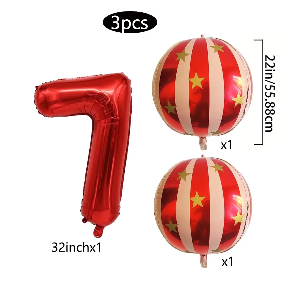 1 Set 22 Zoll Gestreifter Stern Rote Zahlen Folienballons Heimdekoration KTV Einkaufszentrum Geburtstag Hochzeit Weihnachtsdeko Ballons DIY Geschenke – Detail 9