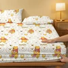 1 cartoon cute Winnie Piggy Pijie pattern digital printed frosted Fitted Sheett,bedroom printed bed cover,bedding(No pillowcase) 3