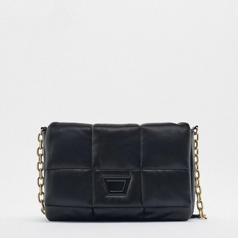 

Женская Повседневная сумка на цепочке, модная винтажная Изысканная однотонная Сумочка на плечо, универсальная сумка на цепочке