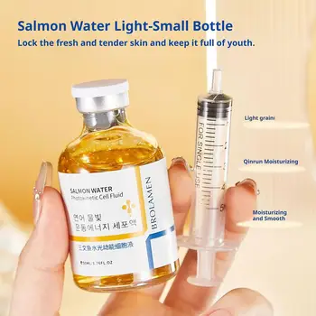 Essenza Coreana Rigenerante per la Pelle, Siero Liquido Energetico al Salmone, Idratazione Continua 24 Ore, Migliora la Compattezza, NOVITÀ