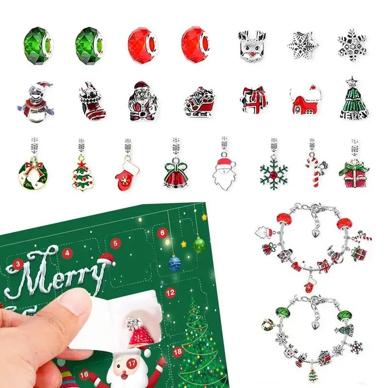 

2023 Advent Calendar Bracelet And Charm Calendar Christmas Advent Calendar For Girls Kids DIY Making And Developing Patience