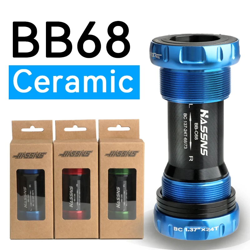 BSA 68 세라믹 바텀 브래킷 24mm BB68 나사식 자전거 BB 중앙 이동식 ..