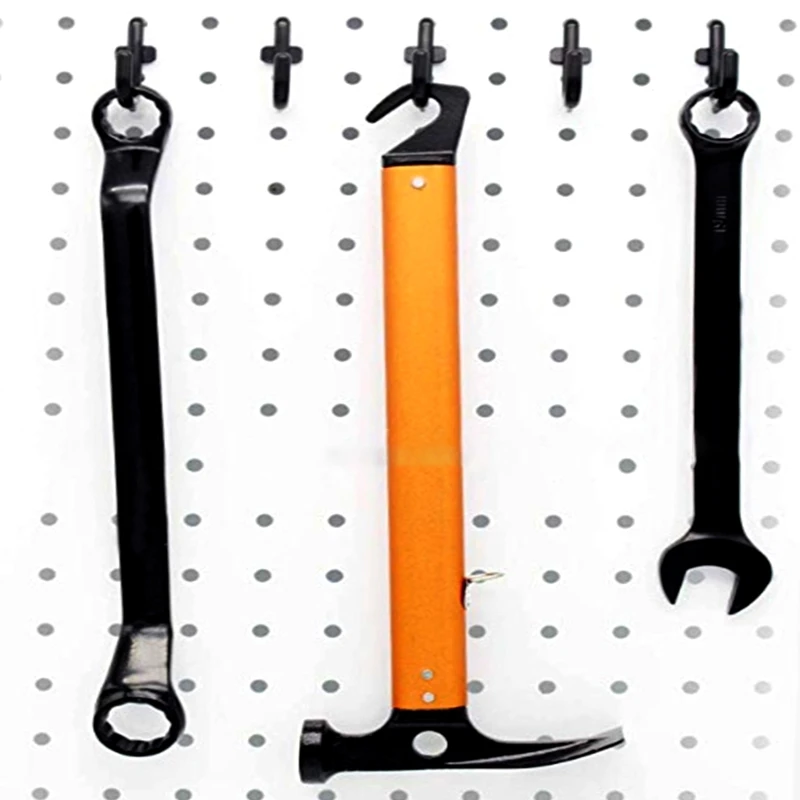 50 Pcs/100 Pcs Black Pegboard J Style Hooks Heavy Duty Plastic J Shape Peg Hook Tool Organizer