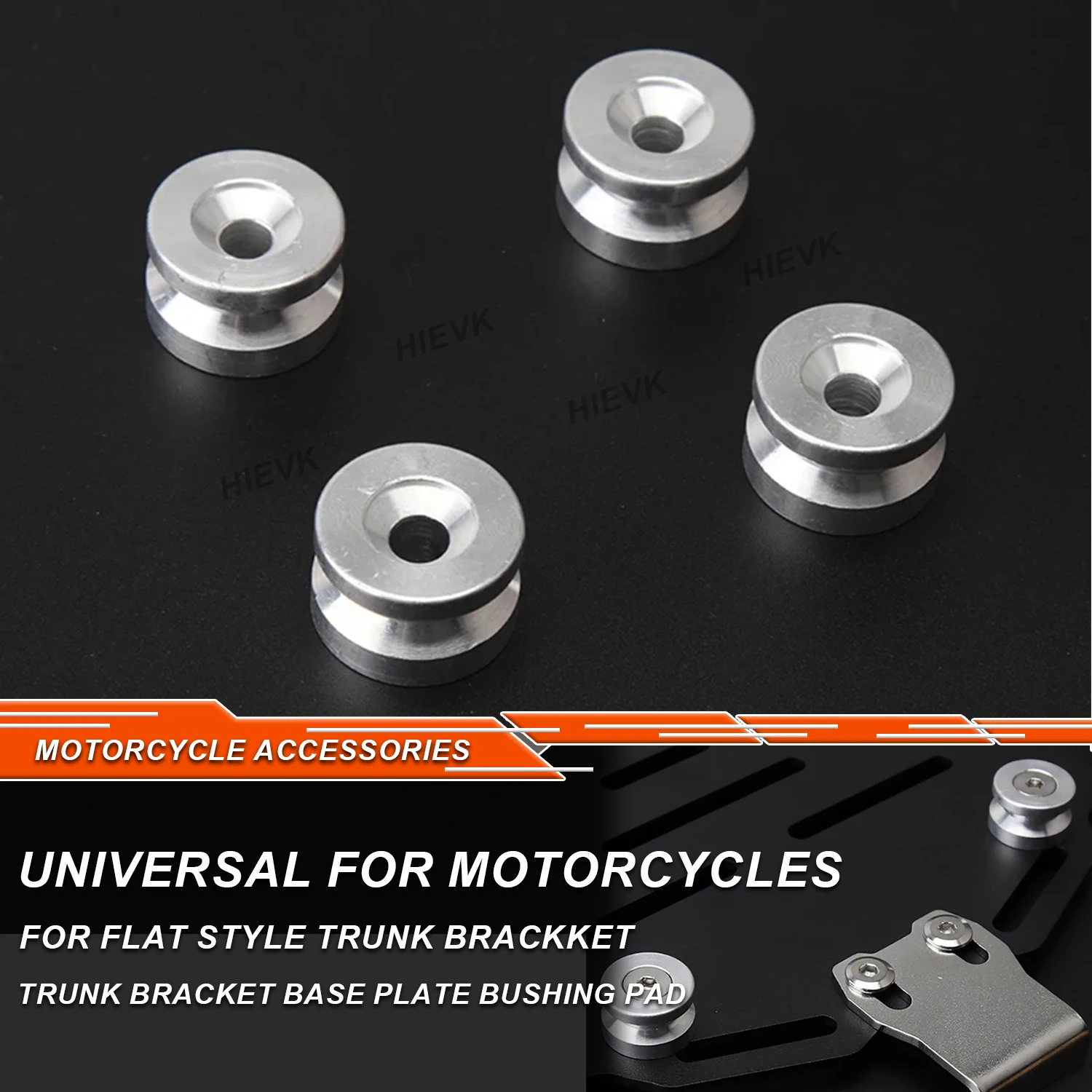 Universal Motorcycle Rear Luggage Case Tail Top Box Helmet Trunk Bracket Base Plate Bushing Pad Buckle Spacers Motor Accessories