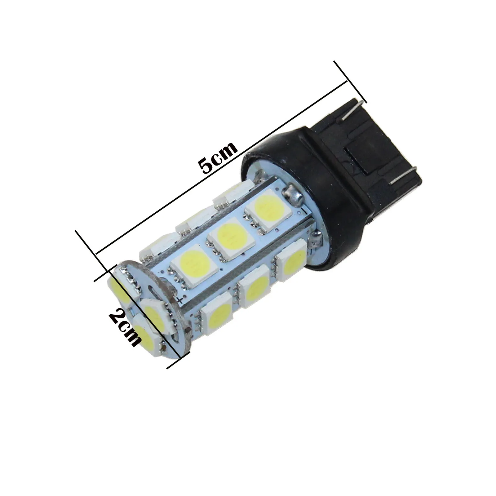 백색 RV 7443 브레이크 전구 후면 램프, 5050 SMD LED, W3X16D ECE G003-W, 18 이미터, 4x