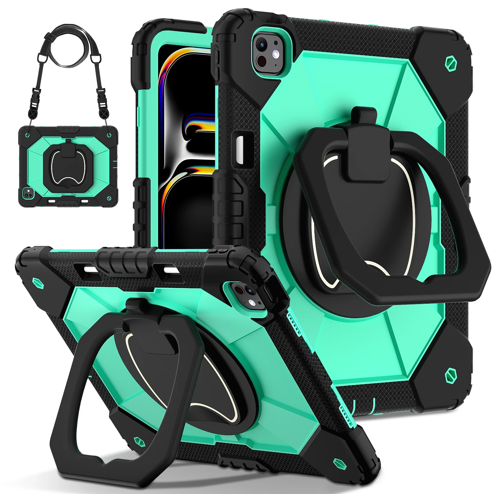 Enhanced 360 Rotating Stand Armor Case - Heavy Duty Cover