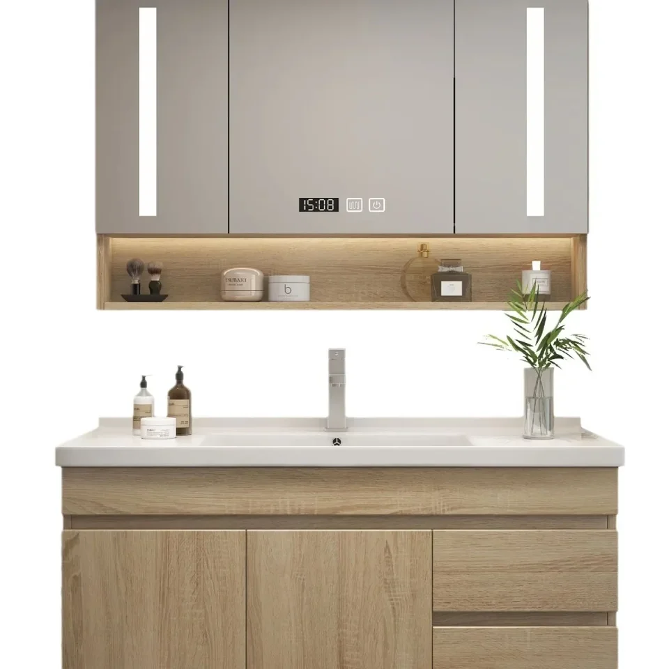 Bathroom Cabinet Integrated Ceramic Basin Bathroom Vanity Cabinet with  Drawer Narrow Sink Washbasin Toilet Bathroom Furniture - AliExpress, image size:960x960