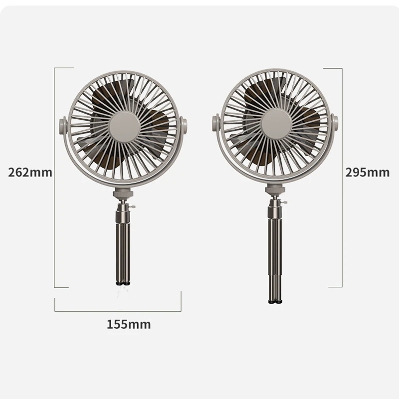 Remote Control Floor Table Air Cooler Mini Portable Ceiling Fan 360° Rotation 3-speed Wind Wireless for Camping Home Night Light