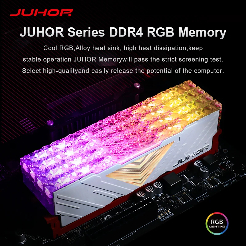 JUHOR RGB RAM DDR4 8GB/16GB 3200MHz DDR4 DIMM メモリ RAM ddr4